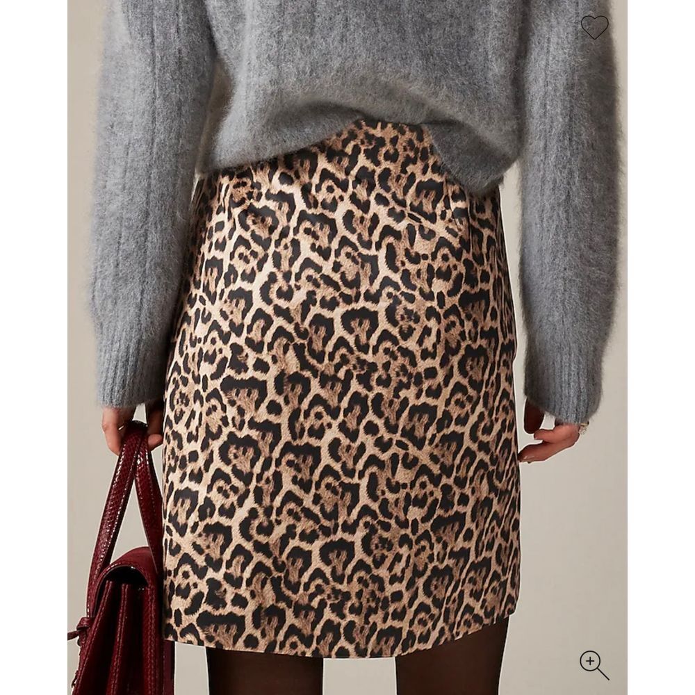 NWT J. Crew Sz 4 Collection Leopard-print wrap skirt in Duchese Satin  $128 - Picture 11 of 11
